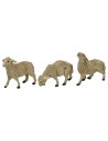 Set 6 pecore presepe in pvc per statuine cm 6-8