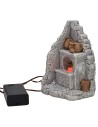Corner oven with battery-operated fire cm