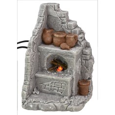 Corner oven with electricity-operated fire 7.1x6.5x12.3 cm h