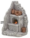 Corner oven with current-operated fire cm