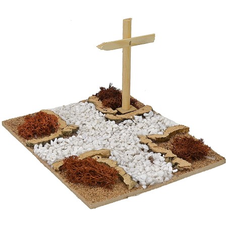 Incrocio di strade sterrate cm 19x15x1 h Mondo Presepi