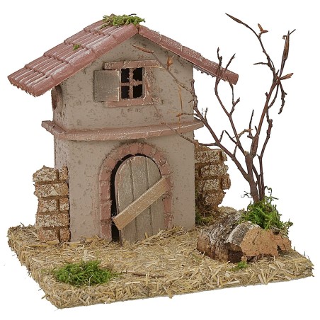 Casetta rustica di campagna cm 15x13x15 h Mondo Presepi