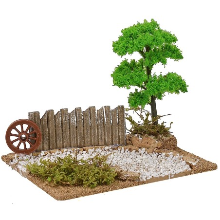 Curva strada sterrata con parapetto cm 16x13,5x13,5 h