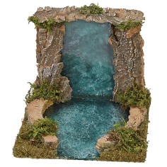 Cascata e lago effetto profondità cm 13,5x13,5x12,5 h