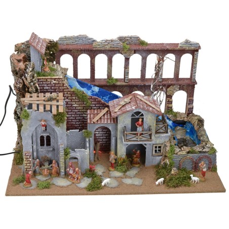 Borgo con acquedotto, cascata e fuoco funzionanti completo di