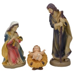 Natività 3 soggetti per presepe in resina serie 40 cm