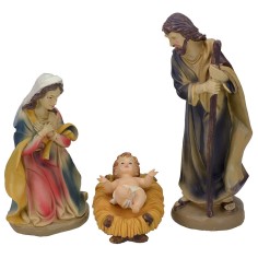 Natività 3 soggetti per presepe in resina serie 40 cm Mondo 2