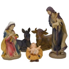Natividad 5 figuras para belén en resina serie 40 cm Mundo 2