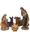 Natività 5 soggetti per presepe in resina serie 40 cm