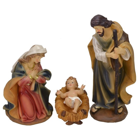 Natività 3 soggetti in resina serie 25 cm Mondo Presepi