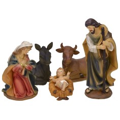 Nacimiento 5 figuras en resina serie 25 cm Mundo Pesebres 2