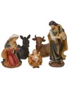 Natividad 5 sujetos en resina serie 25 cm