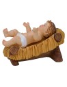 Baby Jesus cm 6,5x4,5 in resin with cradle for 20 cm statues