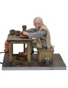 Vasaio seduto doppio movimento serie 30 cm Mondo Presepi