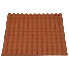 Pannello in pvc a tetto colore terracotta cm 24,5x23,5 Mondo