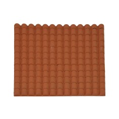 Pannello in pvc a tetto colore terracotta cm 24,5x23,5 2