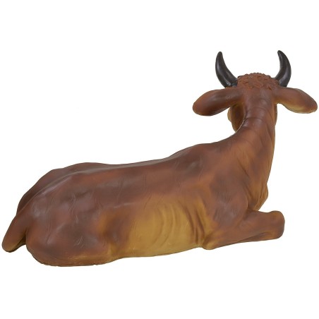 Bue sentado de resina para estatuas de 50-60 cm de altura.