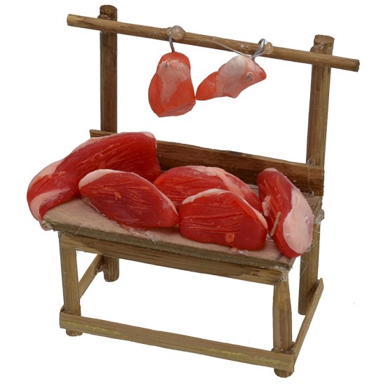 Banco carne in cera 7,5x3,5x8,5 h.