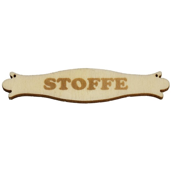 Insegna in legno negozio di stoffe 8x2 cm