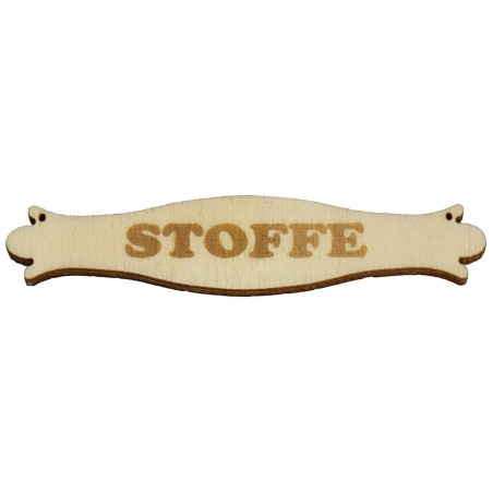 Insegna in legno negozio di stoffe 8x2 cm