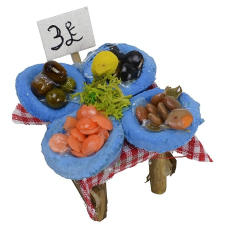 Banchetto 2,5x2,5x3,5 per presepe per statue da 6 cm Mondo