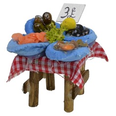 Banquet of fish 2.5x2.5x3.5 cm for nativity scene for 6 cm 2