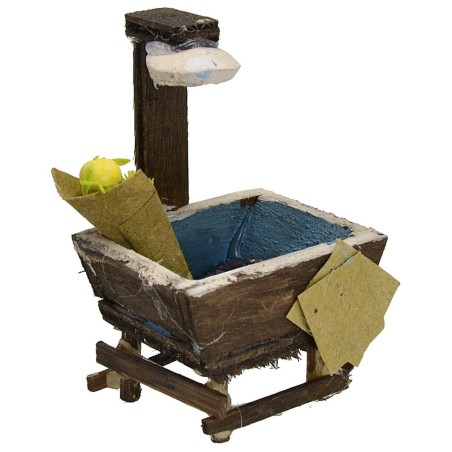 Tub of eels 3.5x3x5 for nativity scenes for 6-6.5 cm statues