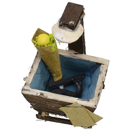 Tub of eels 3.5x3x5 for nativity scenes for 6-6.5 cm statues