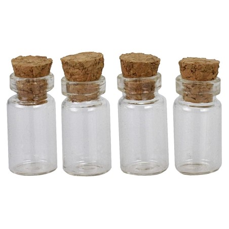 Set 4 vasetti in vetro con tappo apribile cm 2,5