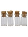Set 4 vasetti in vetro con tappo apribile cm 2,5