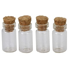 Juego de 4 tarros de vidrio con tapa abatible de 2,5 cm 2