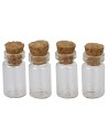 Juego de 4 tarros de vidrio con tapa abatible de 2,5 cm