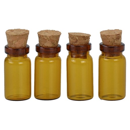 Set 4 vasetti in vetro invecchiato vuoti cm 2,5 Mondo Presepi