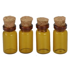 Juego de 4 tarros de vidrio envejecido vacíos de 2,5 cm 2