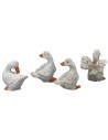 Set of 4 resin ducks 3 cm