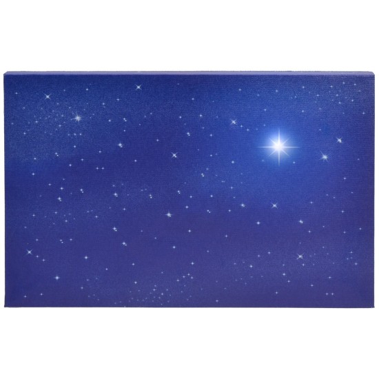 Cielo estrellado con estrella polar de fibra óptica cm 30x20x1,7