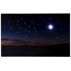 Cielo stellato con paesaggio al tramonto e stella polare fibre 2