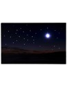 Cielo stellato con paesaggio al tramonto e stella polare fibre