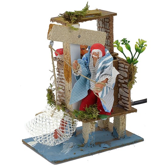 Pescatore in movimento serie 10 cm Mondo Presepi