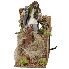 Hilador de cáñamo en movimiento serie 10 cm Mondo Presepi