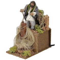 Hilador de cáñamo en movimiento serie 10 cm Mondo Presepi 2