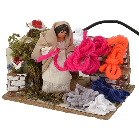 Venditrice di lana in movimento serie 10 cm