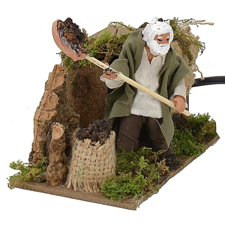 Carbonero en movimiento serie 10 cm Mundo Pesebres