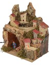Illuminated crib with landscape and grotto complete with
