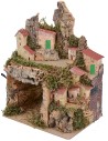 Pesebre iluminado con paisaje y cueva de 20x14x25 cm h