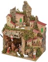 Illuminated crib with grotto complete with Landi Moranduzzo