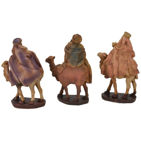 Set 3 Re Magi sul cammello in resina serie 10 h cm Mondo Presepi