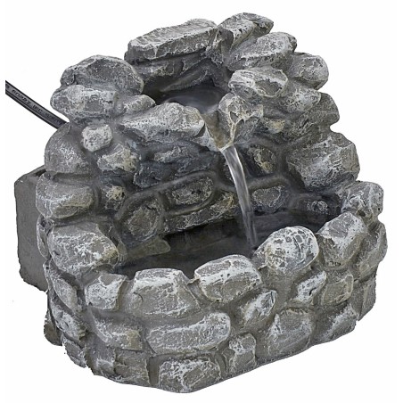 Working resin fountain with stone effect 13x12x11 h