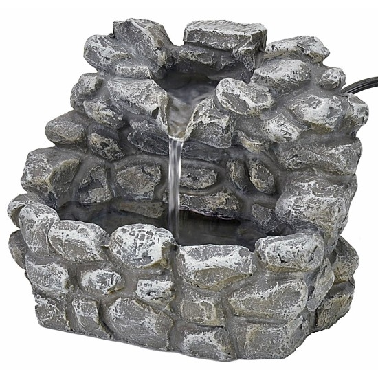 Working resin fountain with stone effect 13x12x11 h