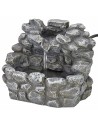Fuente de resina funcional efecto piedra 13x12x11 h